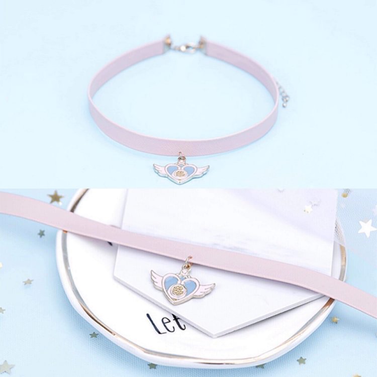 Cute Pink Sailor Moon Anime Chocker Necklace SP16301