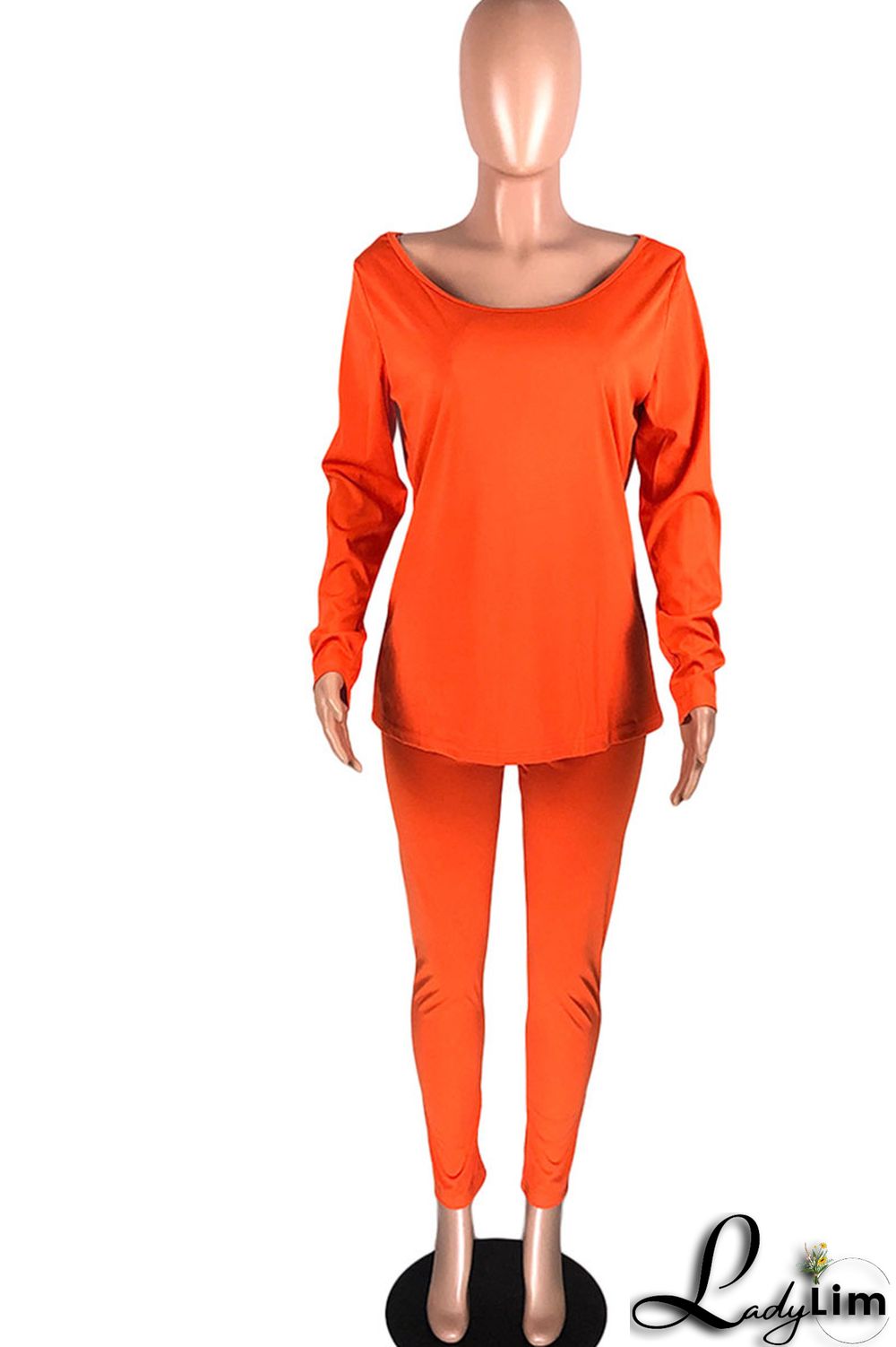 Grey Casual Solid Patchwork O Neck Long Sleeve Two Pieces