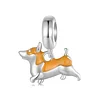 Corgi Pendant Charm for Bracelet and Necklace 925 Sterling Silver