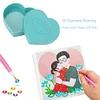 Diamond Painting Plastic Sky Blue Tray Heart Shape Drill Plate 7x7cm