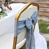 Plain Colors Bowknot Wedding Event Chair Decor Covers