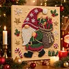 (20x20cm)Delivery Gnome DIY Pearl Painting Art With Inner Wooden Framed Kit