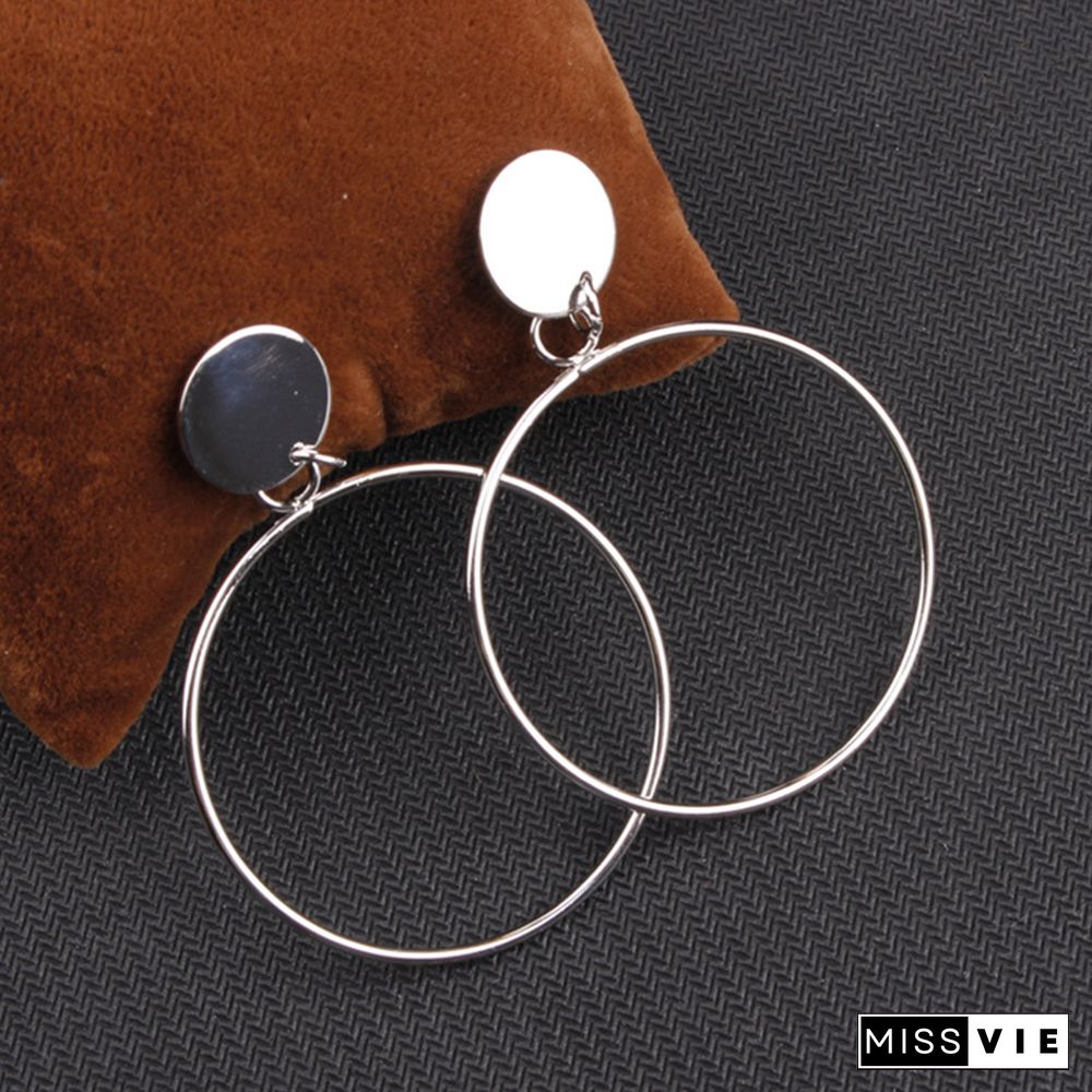 Simple Large Circle Earrings