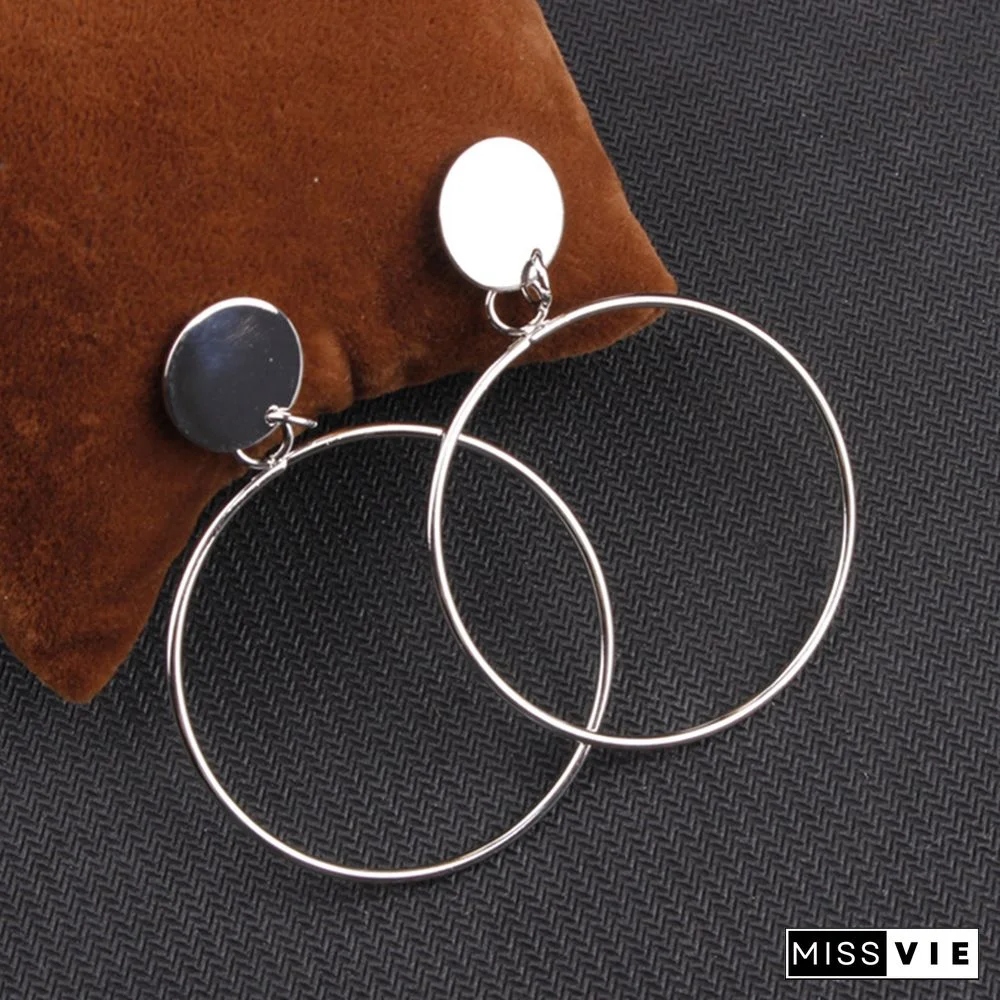 Simple Large Circle Earrings