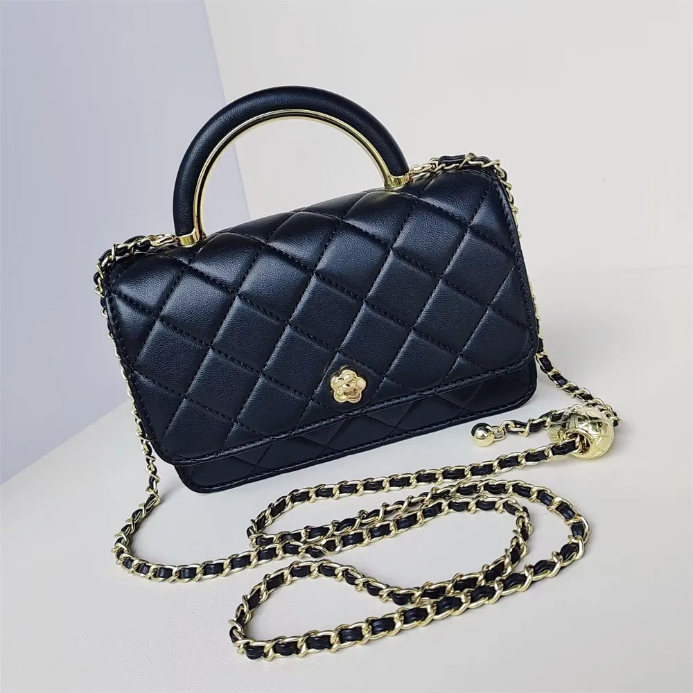 Small fragrant style rhombus small square bag chain bag high-end one-shoulder cross-body handbag-vocosishoes