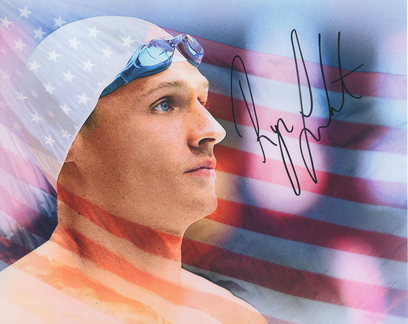 Ryan Lochte *USA OLYMPIC SWIMMER* Signed 8x10 Photo Poster painting RL1 COA GFA PROOF!