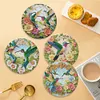 4Pcs set de table en bois colibri - 5d bricolage vaisselle artisanale