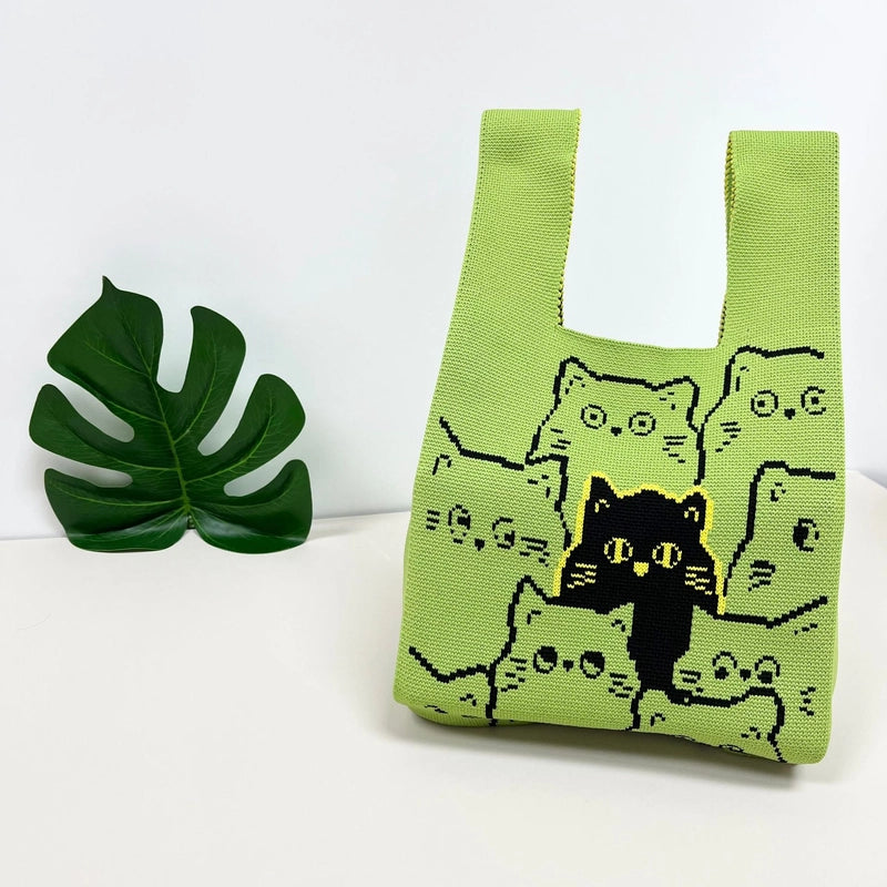 Gift Packaging Handbag Casual Knitted Handbag Woven Bag Multi-pattern Style Knitted Bag For Women