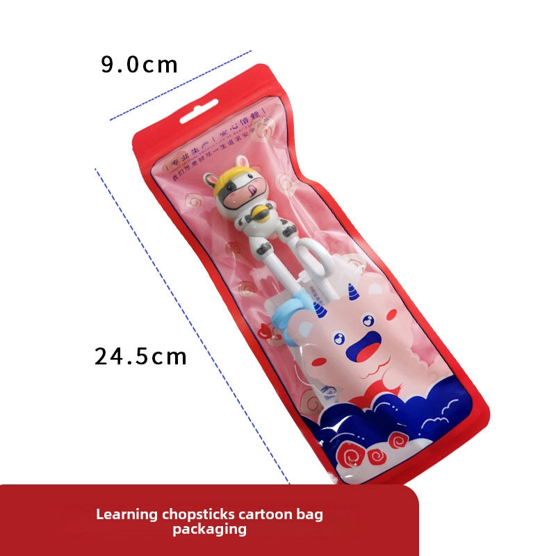 Maternal And Infant Products Portable Feeding Children’s Tableware Set Cartoon Learning Chopsticks Training Chopsticks 304 Stainless Steel Spoon Fork