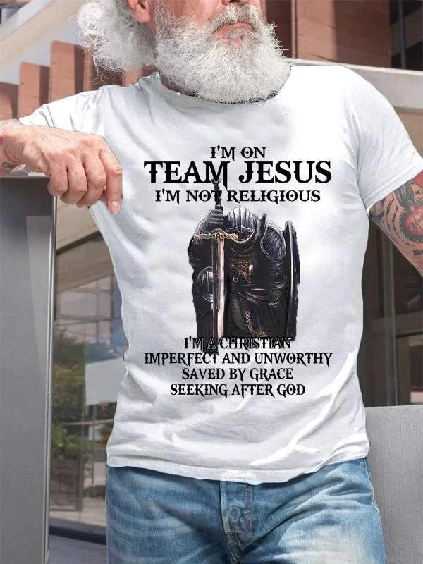 I'm on Team Jesus I'm Not Religious Crew Neck T-Shirt