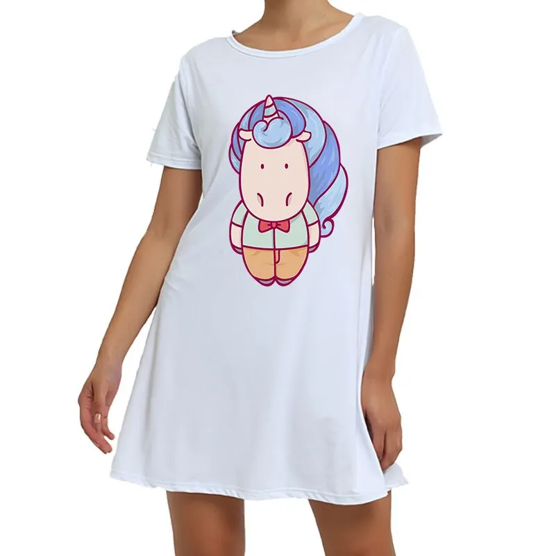 White Unicorn Pajamas Animal Pajamas Winter Nightie Stitch Unicornio Sexy Sleepwear For Women Adults S M L XL XXL
