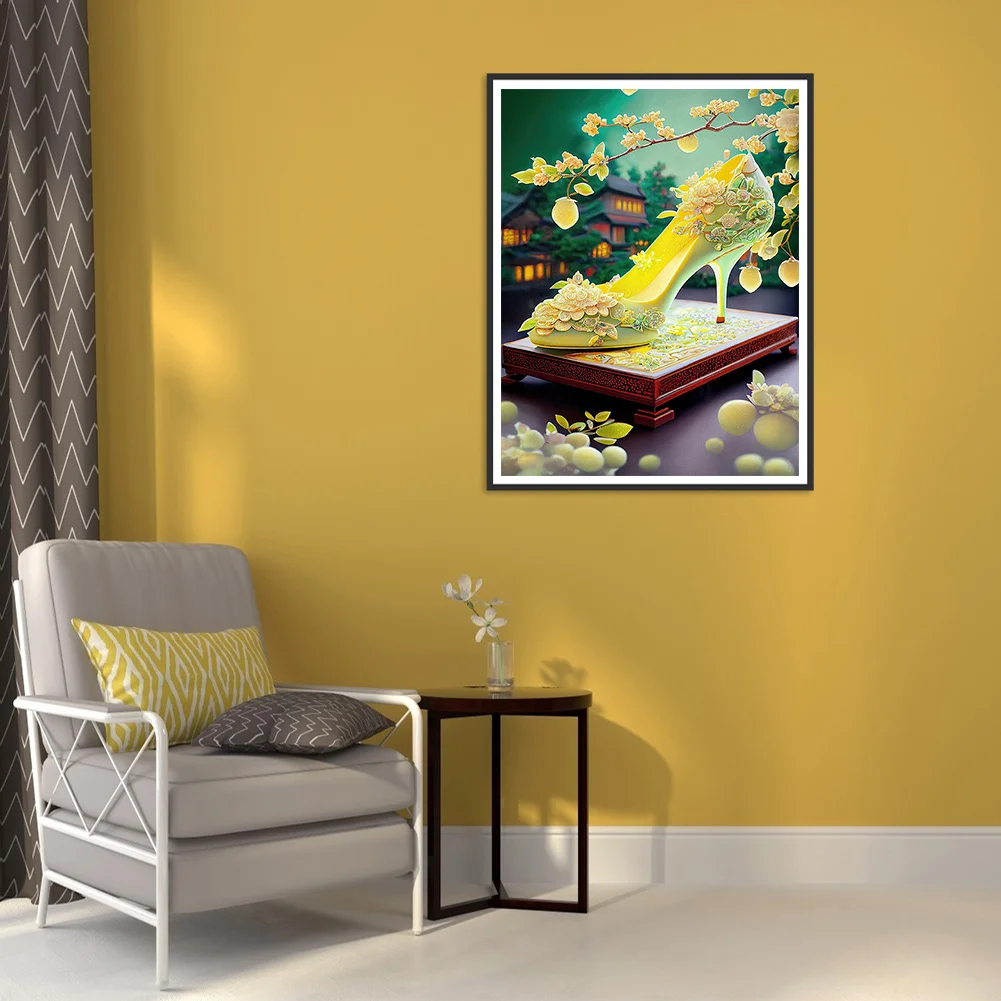 Full Round Diamond Painting 30*40cm - Dreamy Retro High Heels