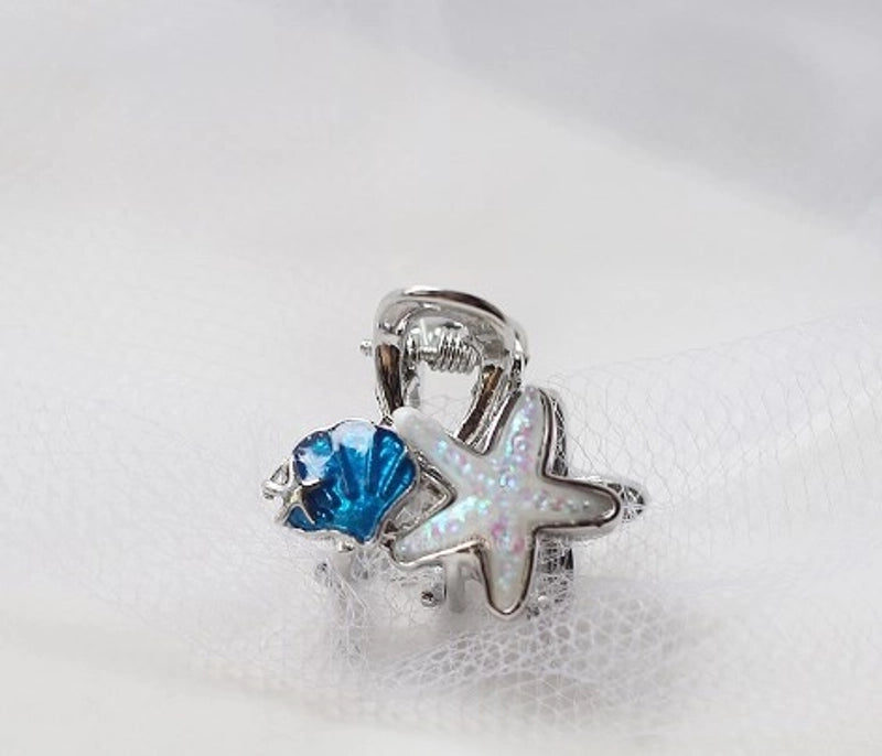 Women’s Minimalist Classic Style Starfish Alloy Inlay Rhinestones Hair Claws