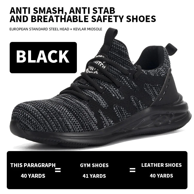 Lightweight Safety Work Shoes Stab Proof Security Boots Anti-Smashing Protective Working Outdoor Sneakers Men Breathable Shoes