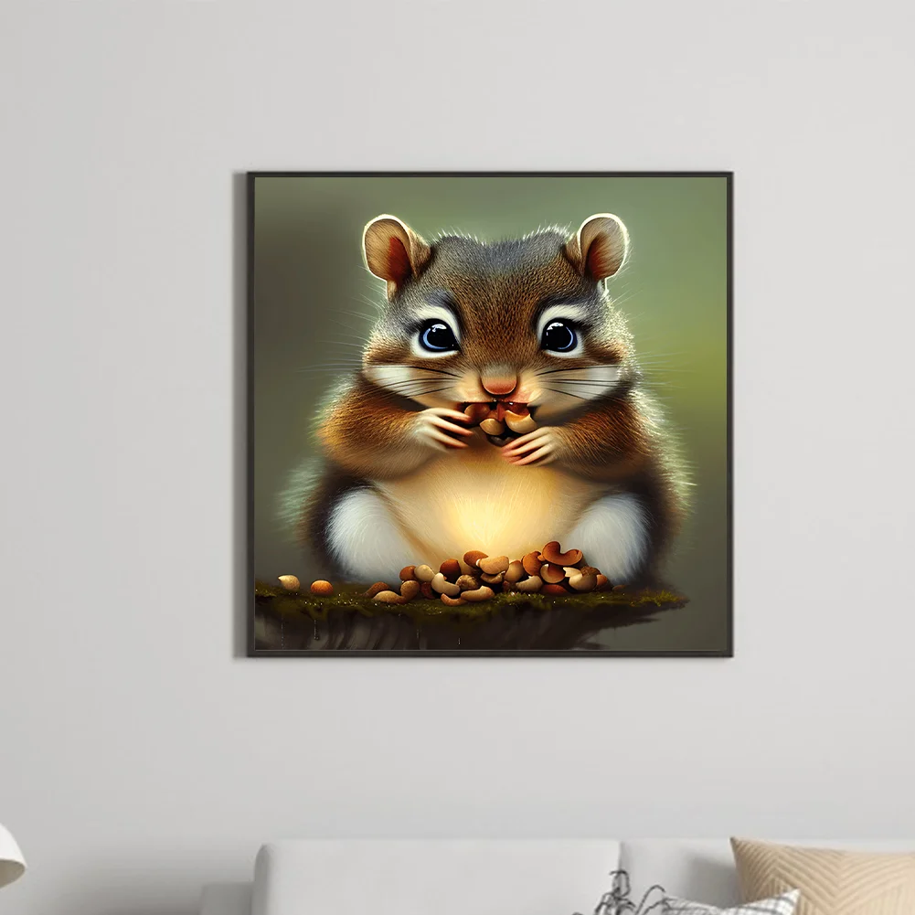 Full Round Diamond Painting 30*30cm - Stealing Little Squirrel