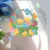 >SALE<5D Rabbit Basket Hanging Pendant With Light Strip DIY Acrylic Craft Gifts(YH317)