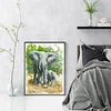 Elephants - 9CT Partial Beaded Cross Stitch Kit(42x56cm)