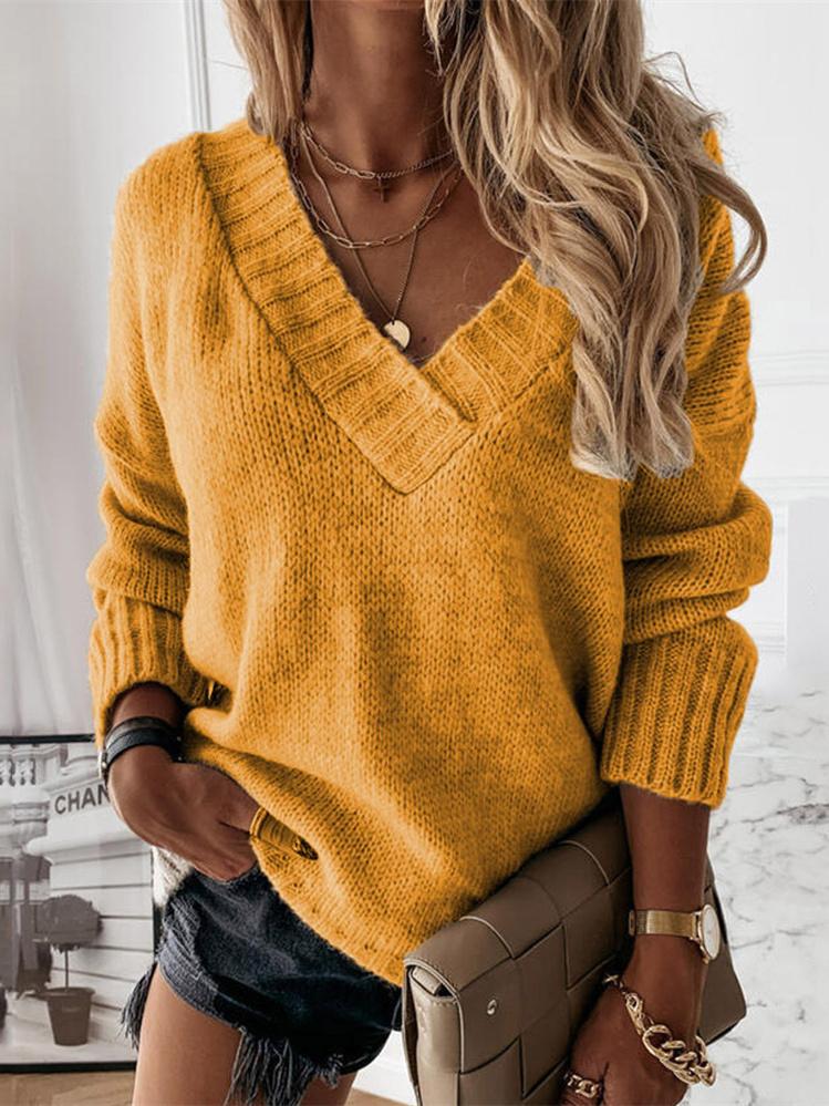 Women Long Sleeve V-neck Graphic Floral Printed Top