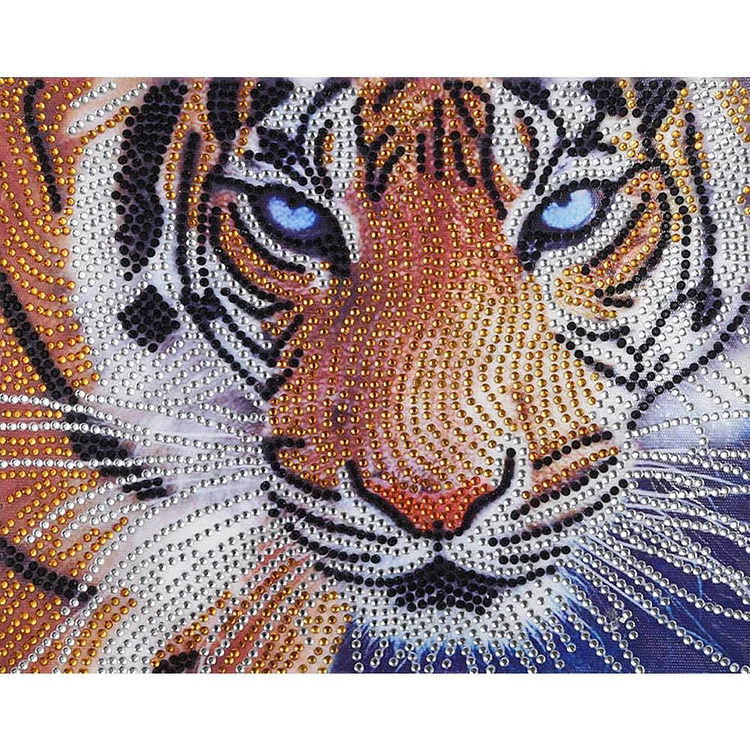 Tiger Special Part Drill Diamond Painting 25X30CM(Canvas) gbfke