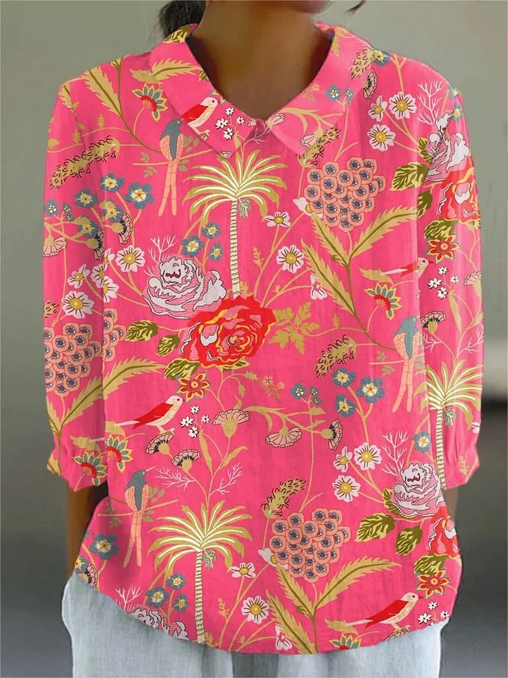 Women's Vintage Flowers Art Print Dress