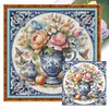 (Multi-Style) Blue And White Porcelain-11CT Stamped Cross Stitch 40*40cm/15.75*15.75in