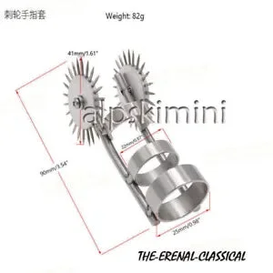 pornhint Pornhint Pinwheel Spiked Wheels Body Stimulato Finger Needles Wheel Gear Stainless Steel
