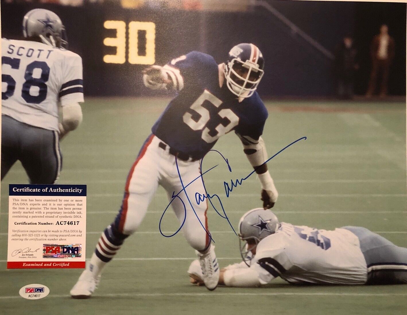 HARRY CARSON Signed Autograph Auto 11x14 Photo Poster painting New York Giants PSA/DNA HOF