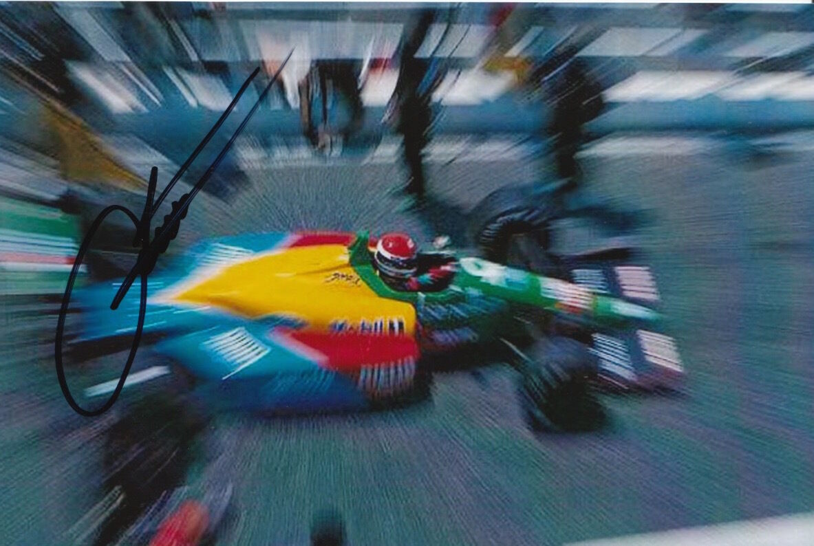 EMANUELE PIRRO HAND SIGNED BENETTON F1 6X4 Photo Poster painting 11.