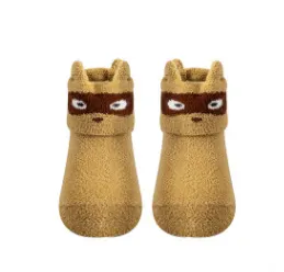 Baby Silicone Coral Fleece Newborn Non-Slip Soft Toddler Socks Cute Cartoons Floor Infant Elastic Socks For 0-2 years Child Kids