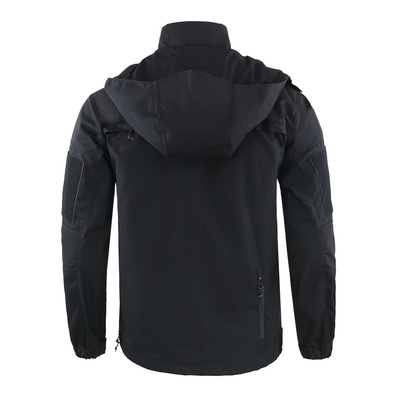 Tactical Jacket Camouflage Windbreaker Hooded Stand Collar Jacket Tactical Jacket Camouflage Windbreaker Hooded Stand Collar Jacket