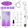 18Pcs / Set 5d bricolage diamant foret stylo ensemble avec lumi&egrave;re pour bricolage arts artisanat (blanc)