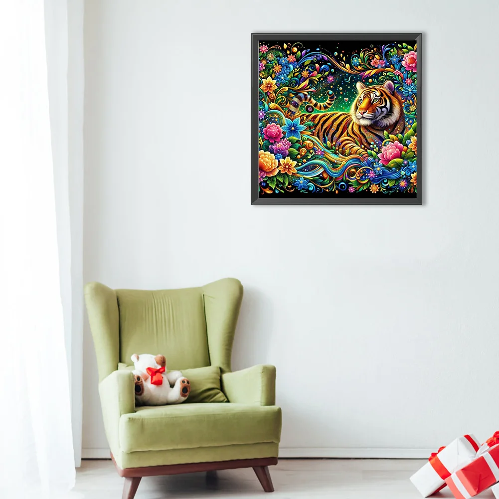 Diamond Painting - Full Round Drill - Tiger(Canvas|40*40cm)