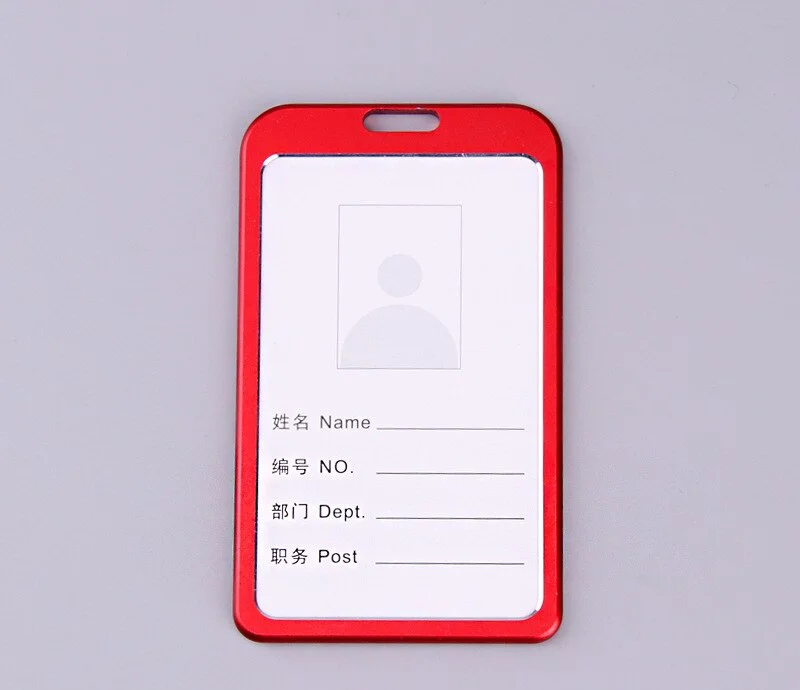 Men Women ID Bank Credit Card Holder Wallet Cute Students Bus Card Case Metal Identity Badge Lanyard Protector Cards Cover