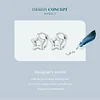 925 Sterling Silver Simple Star Ear Buckles 