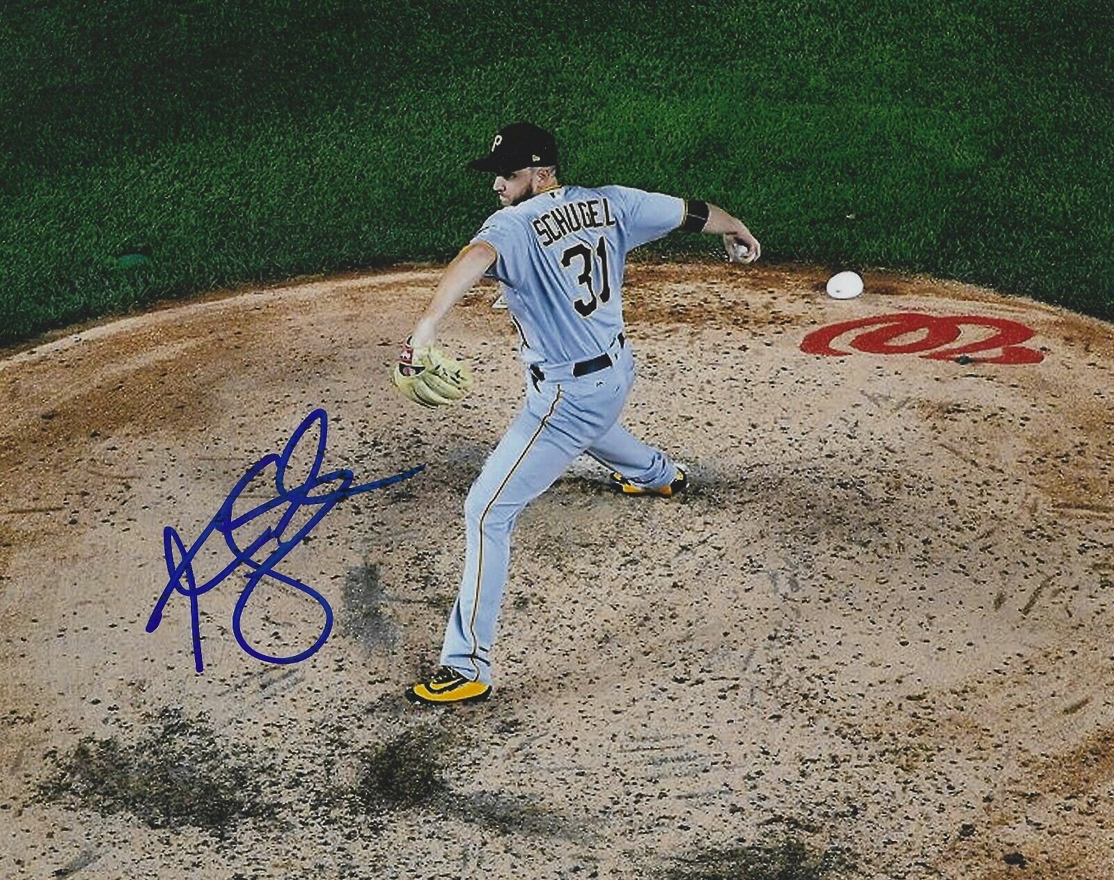 Autographed 8x10 A.J. SCHUGEL Pittsburgh Pirates Photo Poster painting-COA