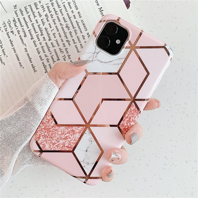 Lovely Geometric Pattern Marble Phone Case