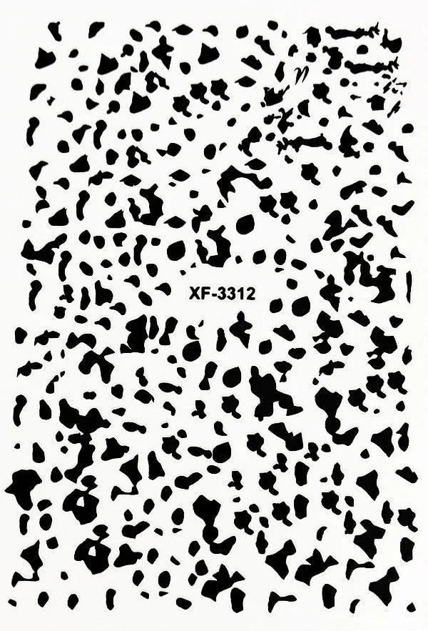 Black Gold 3D Nail Foil Sticker Manicure 12 Color Design DIY Nail Foil Sticker Decals Foil Design for Nail Decoration Back Glue