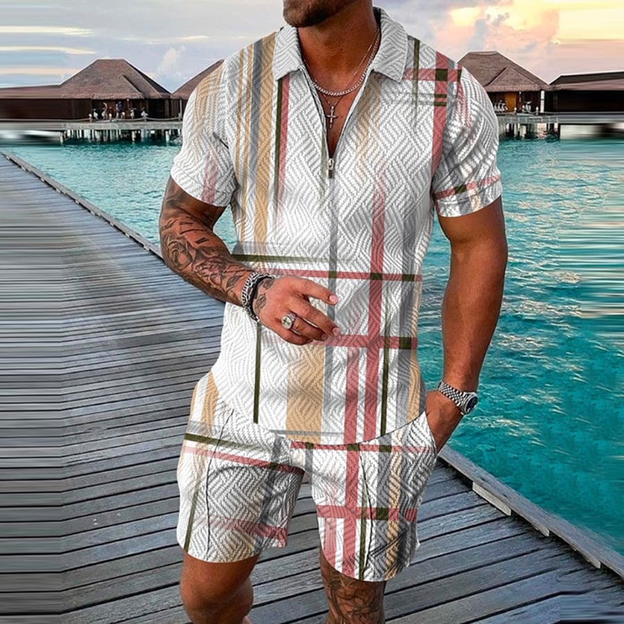 Men's Casual Print Fashion Suit