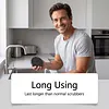 3pcs Round Kitchen Clean Sponges for Stainless Steel Soft Absorbent Non-Scratch Compressed Dish Scrubber for Household Cleaning Pot