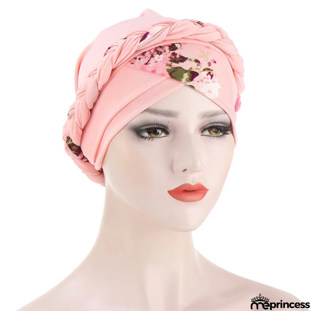 Women's Arabian Polyester Headwear Floral Pattern Casual Hijabs
