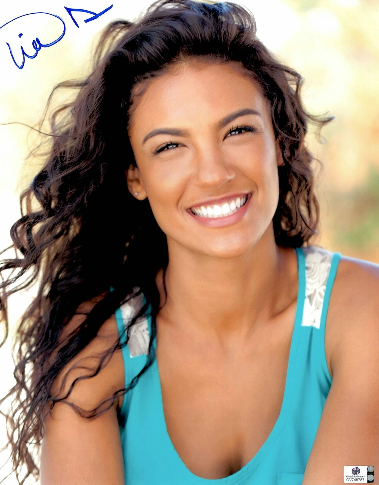 Tia Alexander Signed Autographed 11X14 Photo Poster painting Sexy Close-Up Smile GV748787