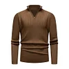 Men's Stylish Half-Zip Ribbed Sweater by Inlyline