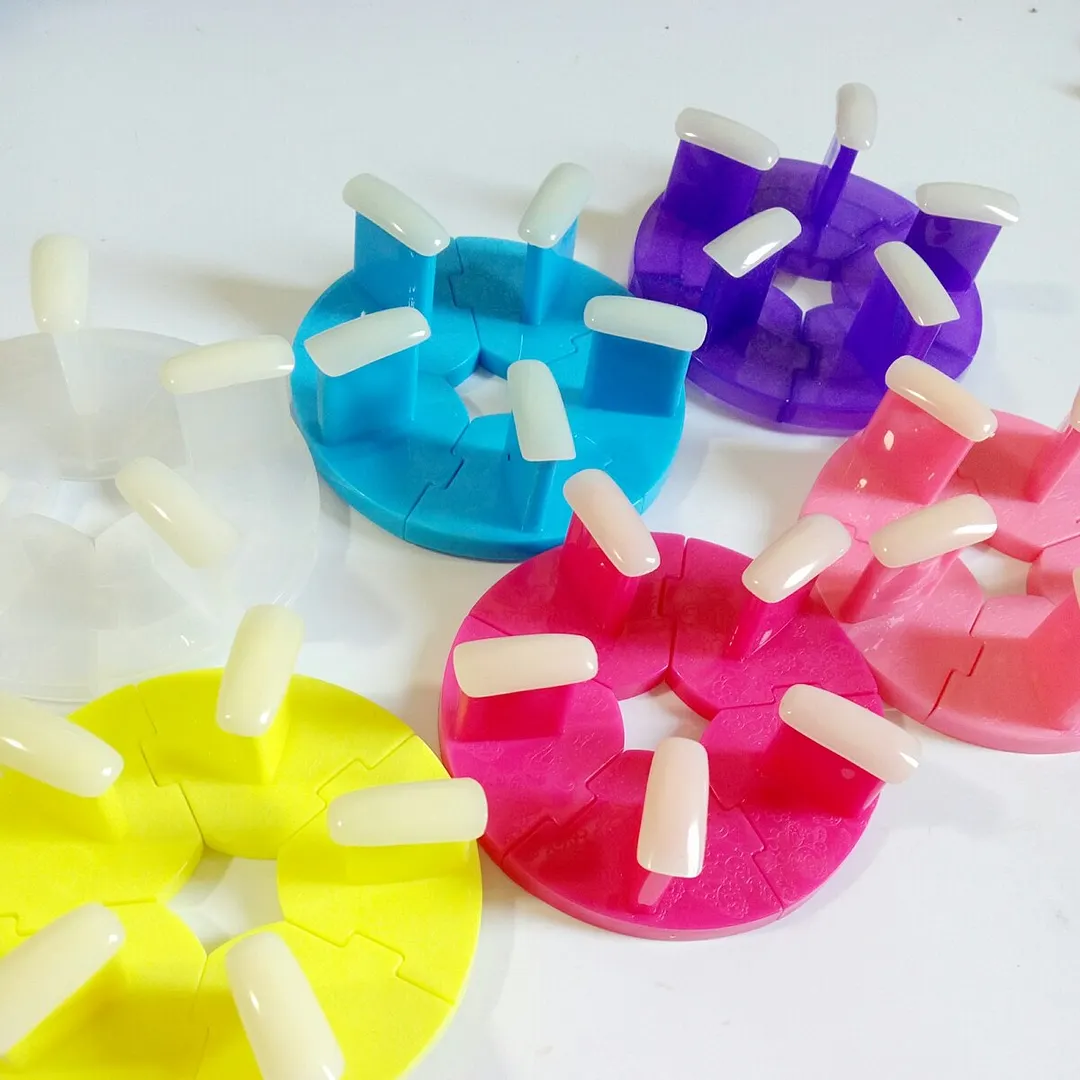 7 Colors Nail Training Frame Display Stands Nails Holder Removable Practice False Nails Tips Manicure Tools-Nail Inspo