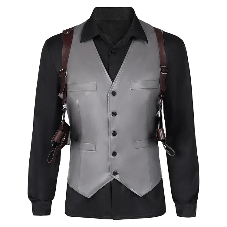 Resident Evil 4 Remake Wesker Gray Business Uniform Outfits Cosplay Costume Halloween Carnival Suit