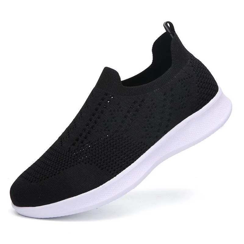 MWY Women Vulcanized Shoes High Quality Summer Breathable Sneakers Flats Walking Shoe Soft Loafers Plus Size 42 Zapatos De Mujer