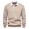 Men's Winter Casual Business Trendy Long Sleeve Polo Sweatshirt