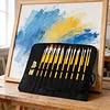 Painting Brushes Canvas Storage Bag Canvas Large Capacity 22 Slots Oil Painting Pen Bag for Oil Brushes Watercolor for Artist