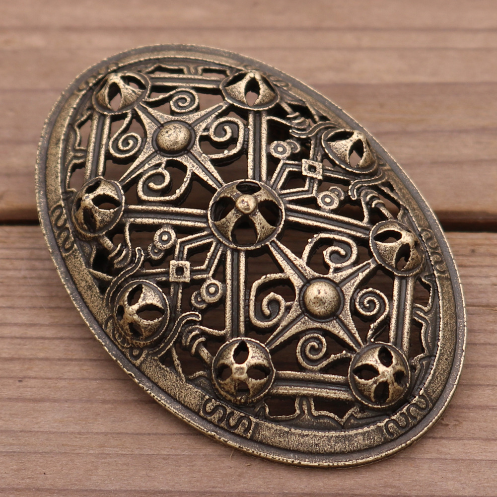Mature Women Vintage Metal Viking Series Brooch