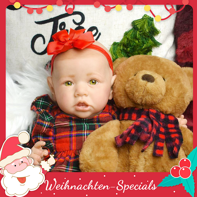  20" Kleine Eva Lebensechte Reborn Babypuppe - Bestes Weihnachtsgeschenk (mit Stimm- und Herzmodul) - RSDP-Rebornbabypuppen-Rebornbabypuppen.de®
