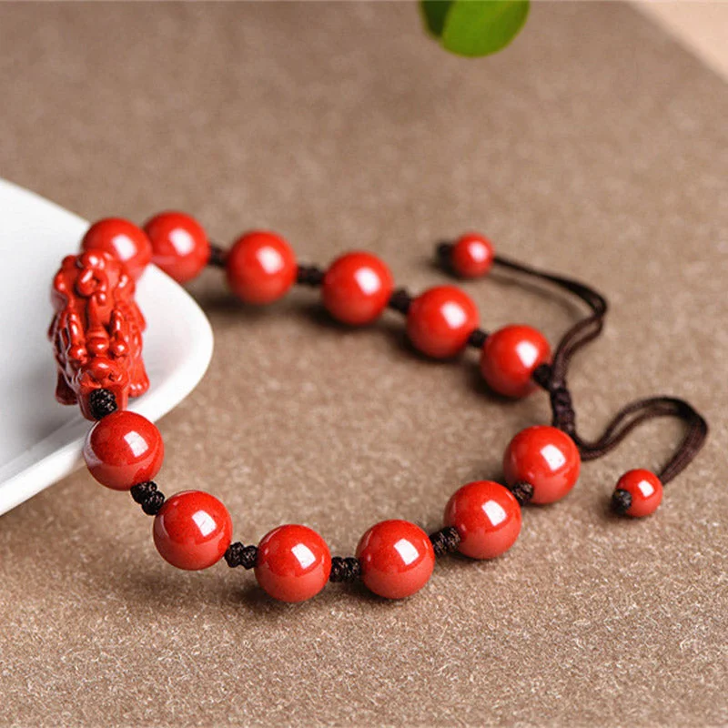 Tibetan Cinnabar Concentration Pixiu Bracelet
